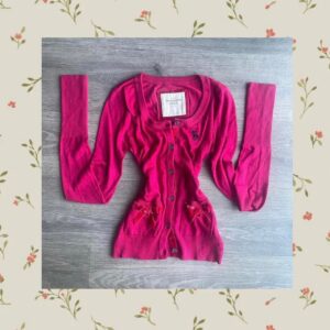 Hot Pink bow cardigan